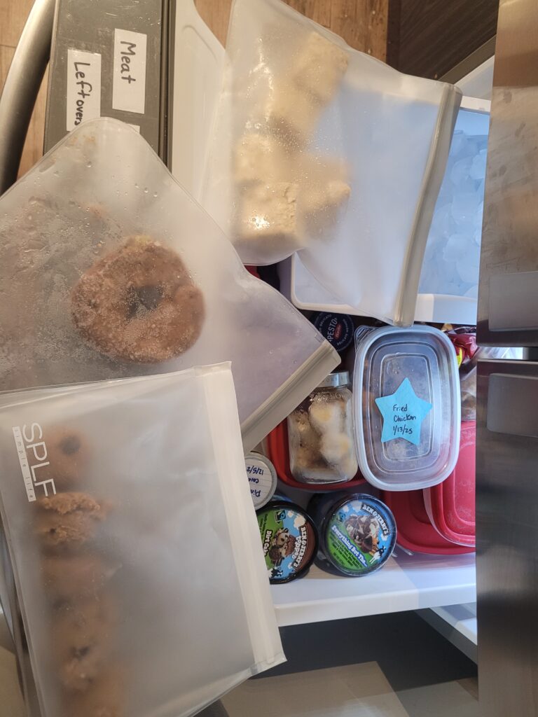 Organized top of freezer