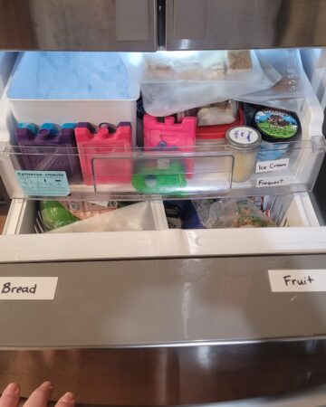 Freezer Organized with Labels