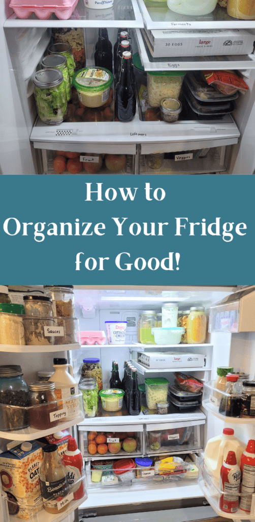 two pictures of clean organized fridges #budget #organize #kitchenorganized ##fridge