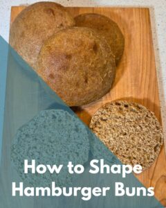 3 hamburger buns and 1 cut in half